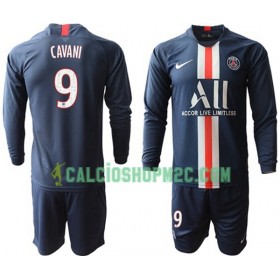 Paris Saint Germain Cavani 9 Bambino Maglia Prima 2019/2020 Manica Lunga (+ Pantaloncini)